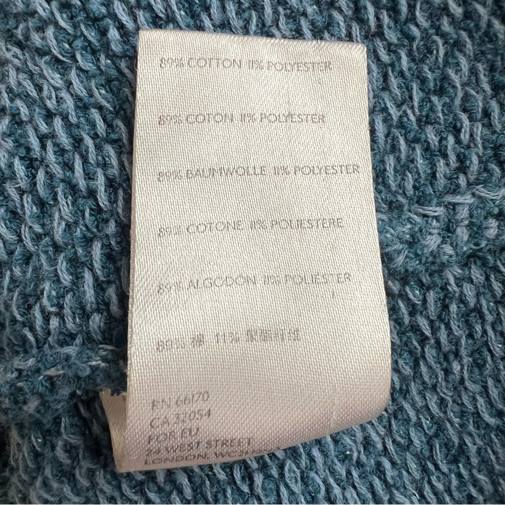Free People Bardot Oversized Cropped Blue Sweater XS - Picture 8 of 8